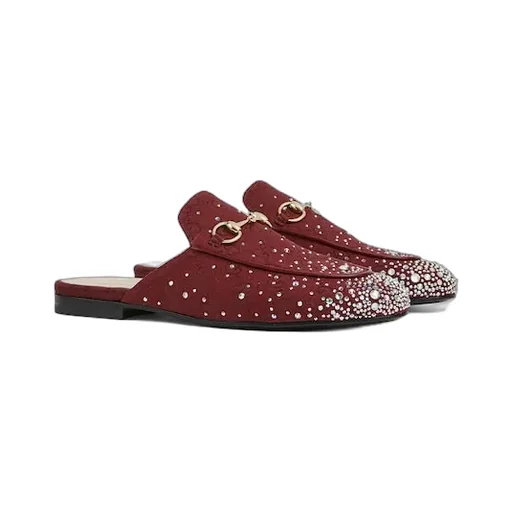 Princetown Slipper With Crystals