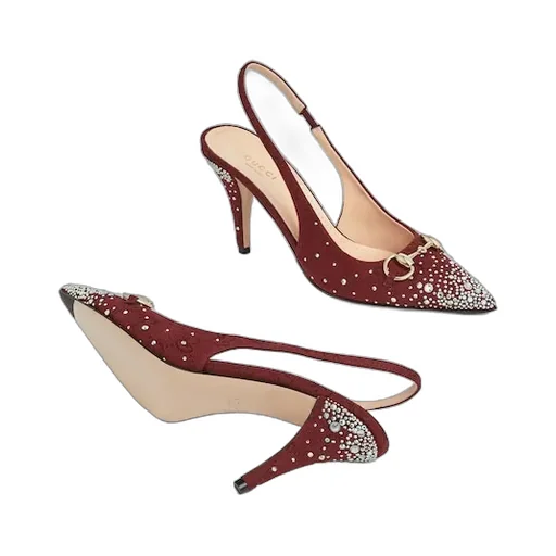 Slingback Pump With Crystal Horsebit