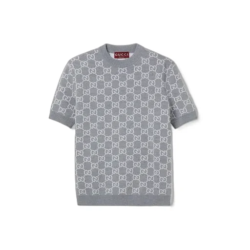 Reversible Gg Fine Wool Jacquard Top