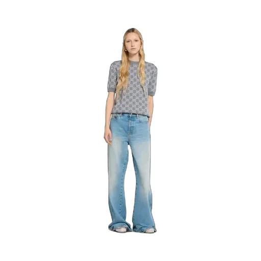 Reversible Gg Fine Wool Jacquard Top