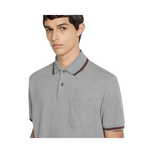Cotton Piquet Polo Shirt With Embroidery