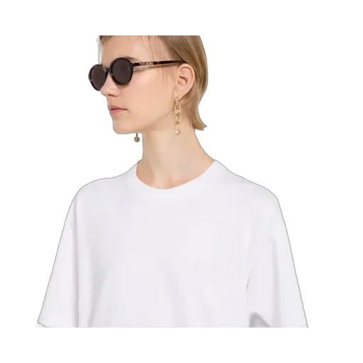Cotton Jersey T-Shirt With Embroidery