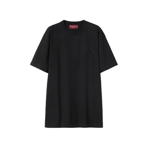 Cotton Jersey T-Shirt With Embroidery