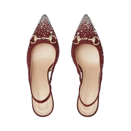 Slingback Pump With Crystal Horsebit