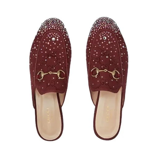Princetown Slipper With Crystals