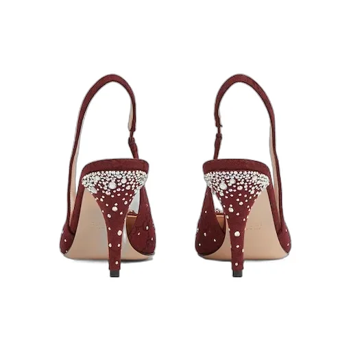 Slingback Pump With Crystal Horsebit