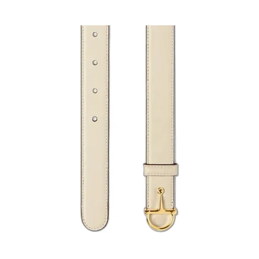 Thin Belt With Half-Horsebit Buckle