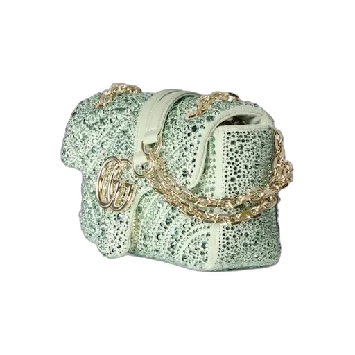 Gg Marmont Crystals Small Shoulder Bag