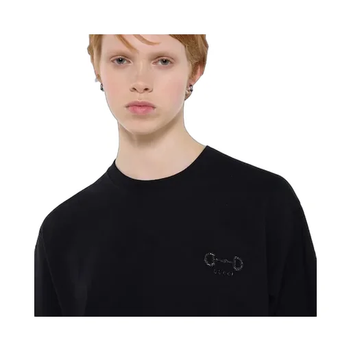 Cotton Jersey T-Shirt With Embroidery