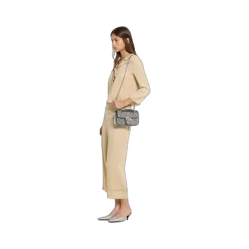 Gg Marmont Crystals Small Shoulder Bag
