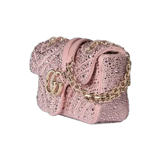 Gg Marmont Crystals Small Shoulder Bag