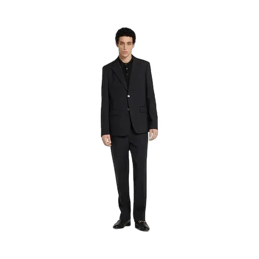 Single-Breasted Wool Jacket