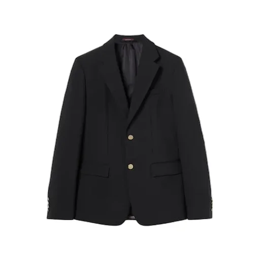 Single-Breasted Wool Jacket