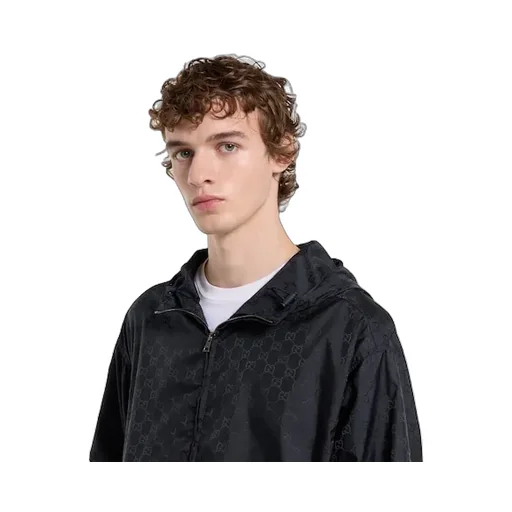 Gg Nylon Zip Jacket