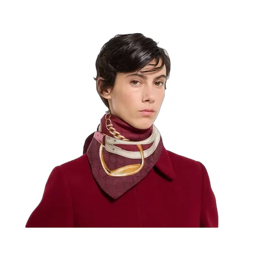 Printed Gg Silk Jacquard Carré
