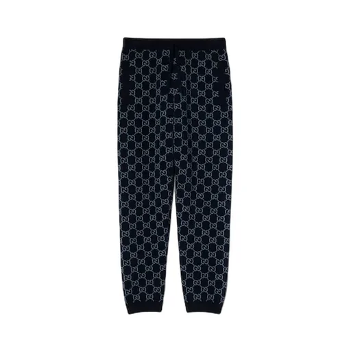Gg Knit Double Wool Leisure Trousers