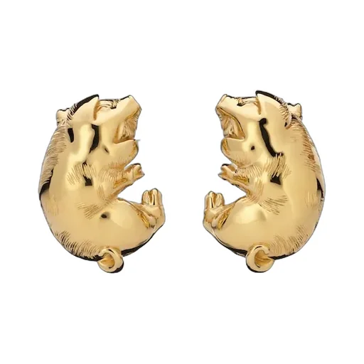 Pig-Shaped Earrings