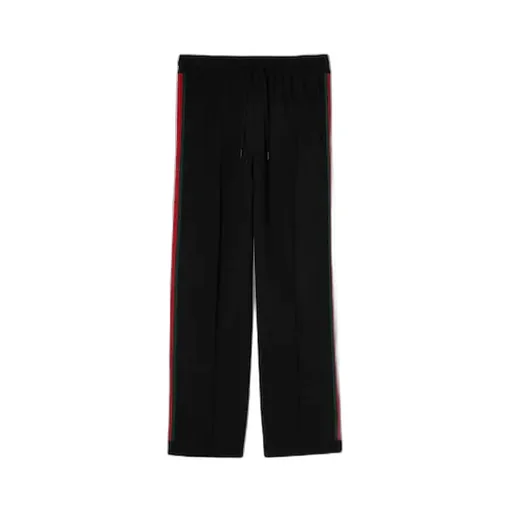 Knit Wool Silk Leisure Trousers With Web