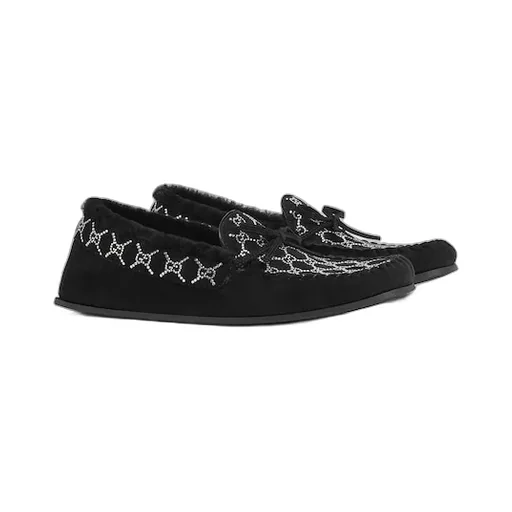Gg Crystal Driver Loafer