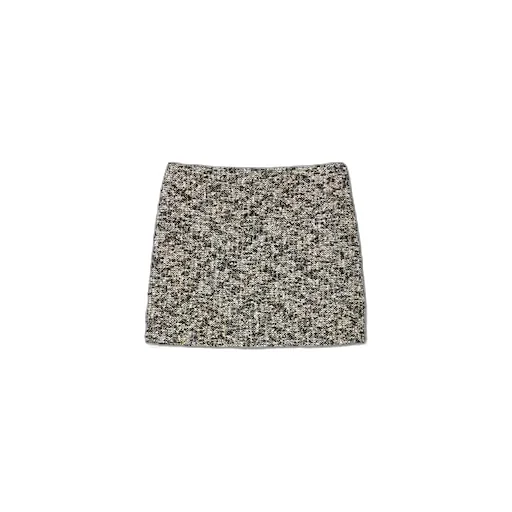 Laminated Bouclé Fabric Skirt