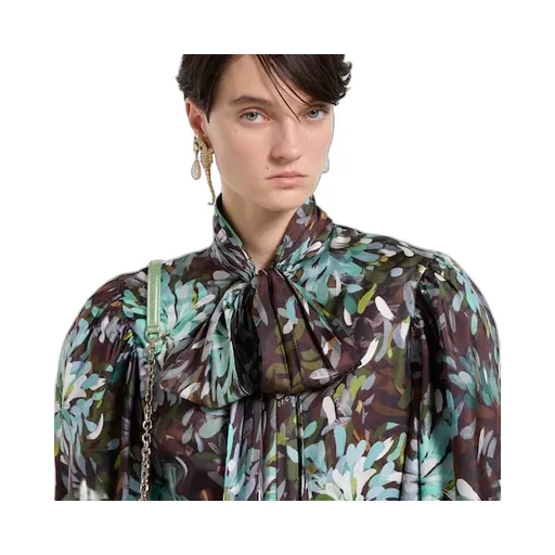 Printed Silk Twill Dress