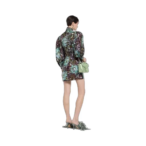 Printed Silk Twill Dress