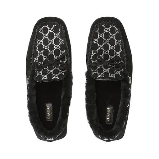 Gg Crystal Driver Loafer