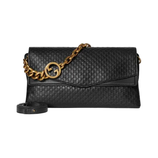 Large Shoulder Bag With Chain