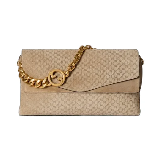 Large Shoulder Bag With Chain