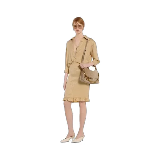 Large Shoulder Bag With Chain