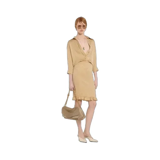 Large Shoulder Bag With Chain