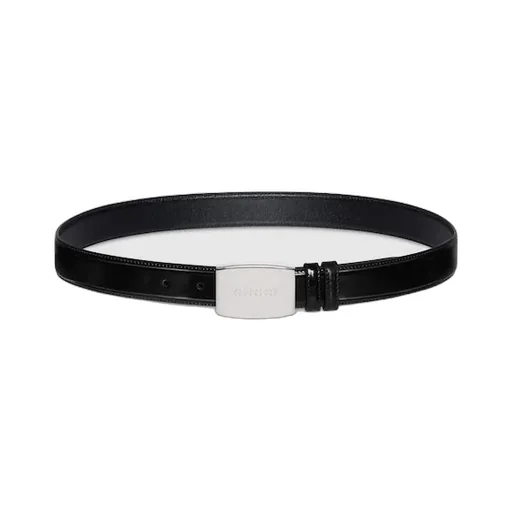 Reversible Belt With Plaque Buckle