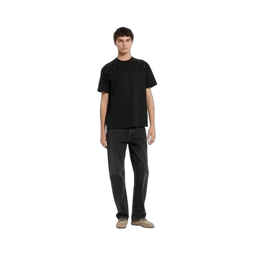 Cotton Jersey T-Shirt With Crystals