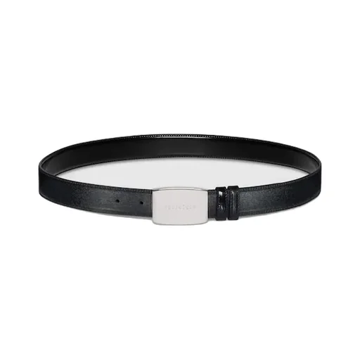 Reversible Belt With Plaque Buckle