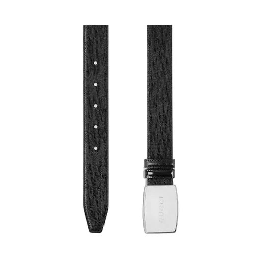 Reversible Belt With Plaque Buckle