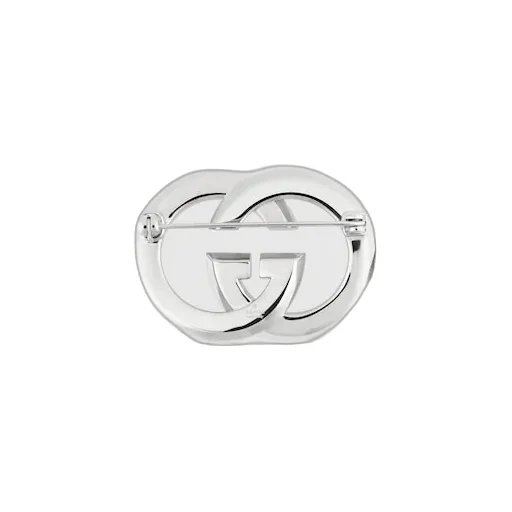 Interlocking G Brooch With Crystals