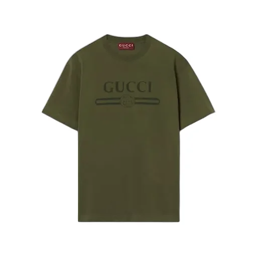 Cotton Jersey T-Shirt With Print