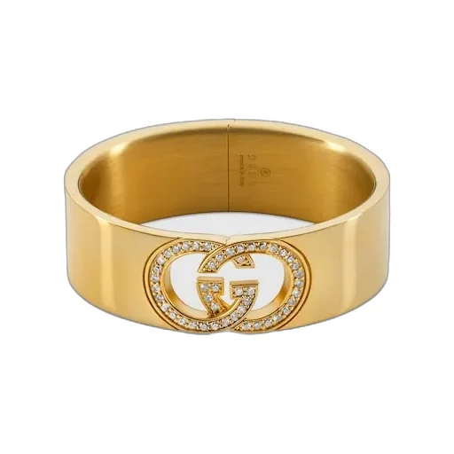 Interlocking Crystal Cuff Bracelet