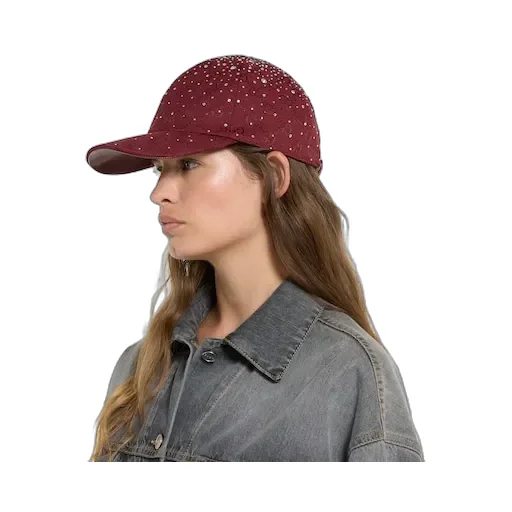 Gg Canvas Baseball Hat With Crystals