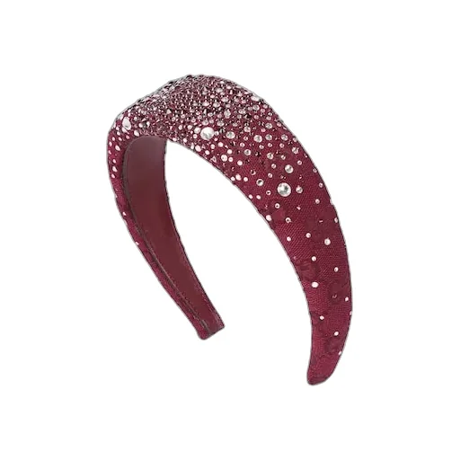 Gg Canvas Headband With Crystals
