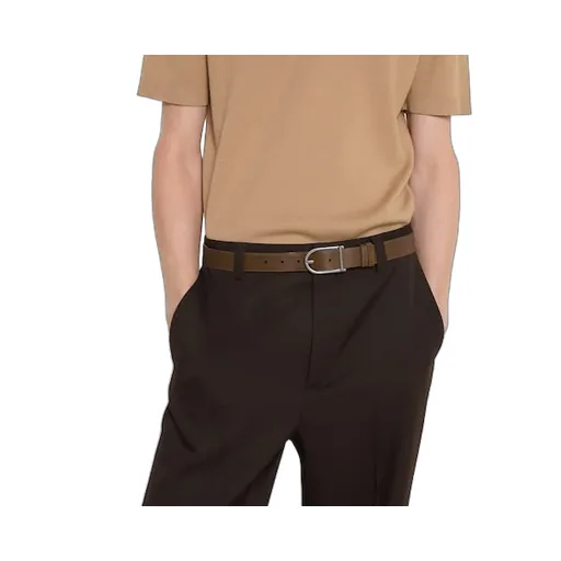 Reversible Belt With Rounded Buckle
