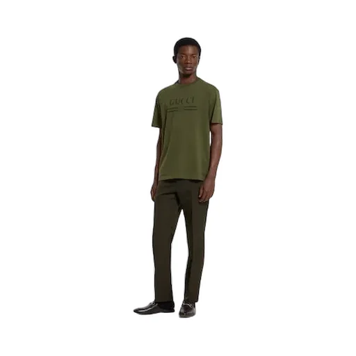 Cotton Jersey T-Shirt With Print
