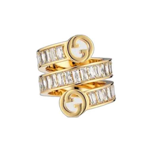 Blondie Crystal Spiral Ring