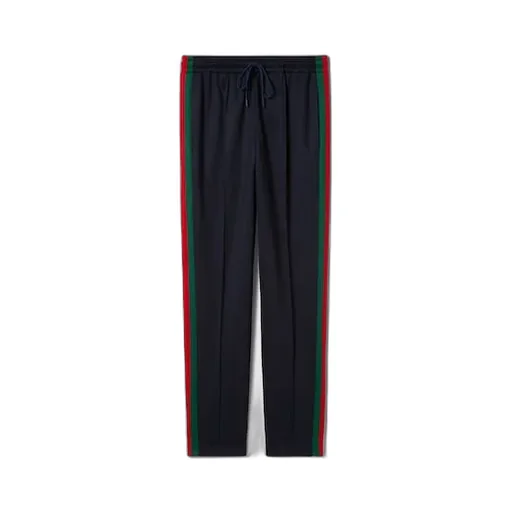 Technical Jersey Sportswear Trousers With Web