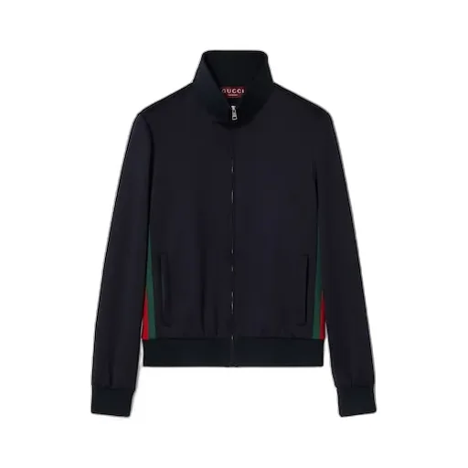 Technical Jersey Zip Jacket With Web