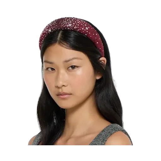 Gg Canvas Headband With Crystals