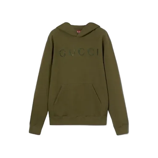 Cotton Jersey Sweatshirt With Embroidery