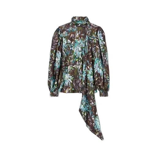 Printed Silk Twill Shirt