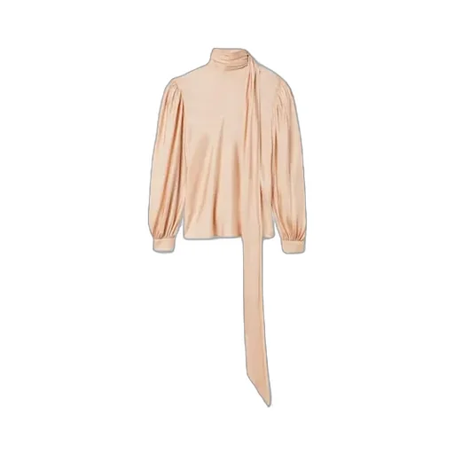 Silk Twill Shirt With Ribbon