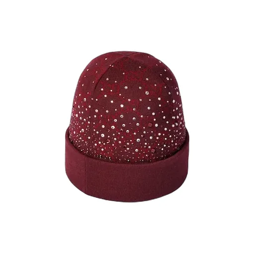 Gg Wool Beanie Hat With Crystals